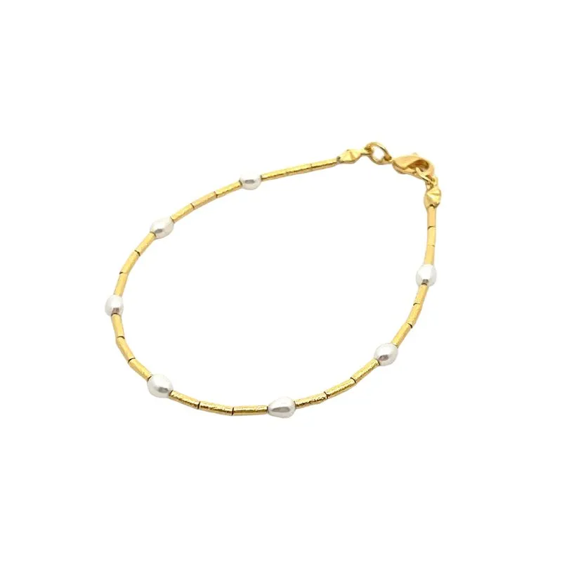 Welcome to the Nature Bracelet (Gold Plated, Deep Blue)