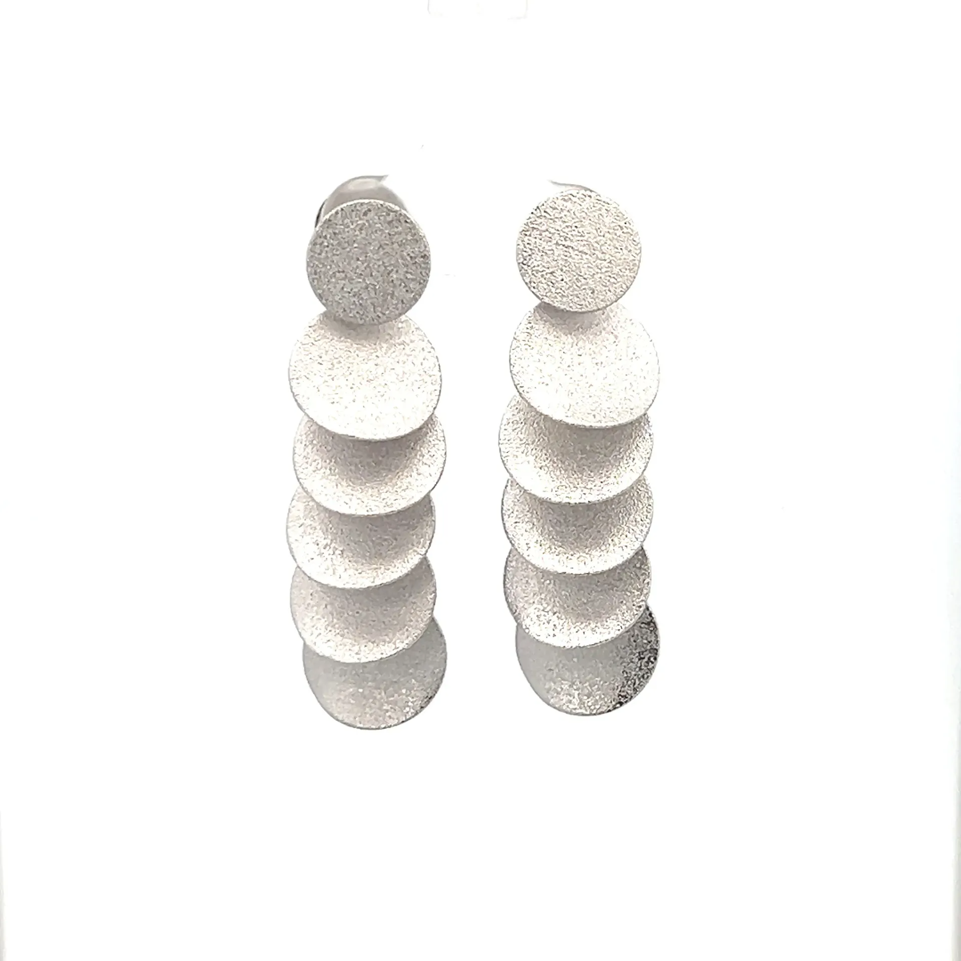 [OF013R] Luna Earrings Rhodium Plated