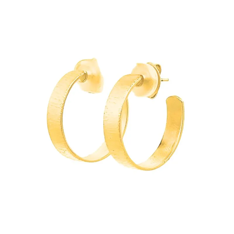 [HF002G] Hoops Medium Gold Plated
