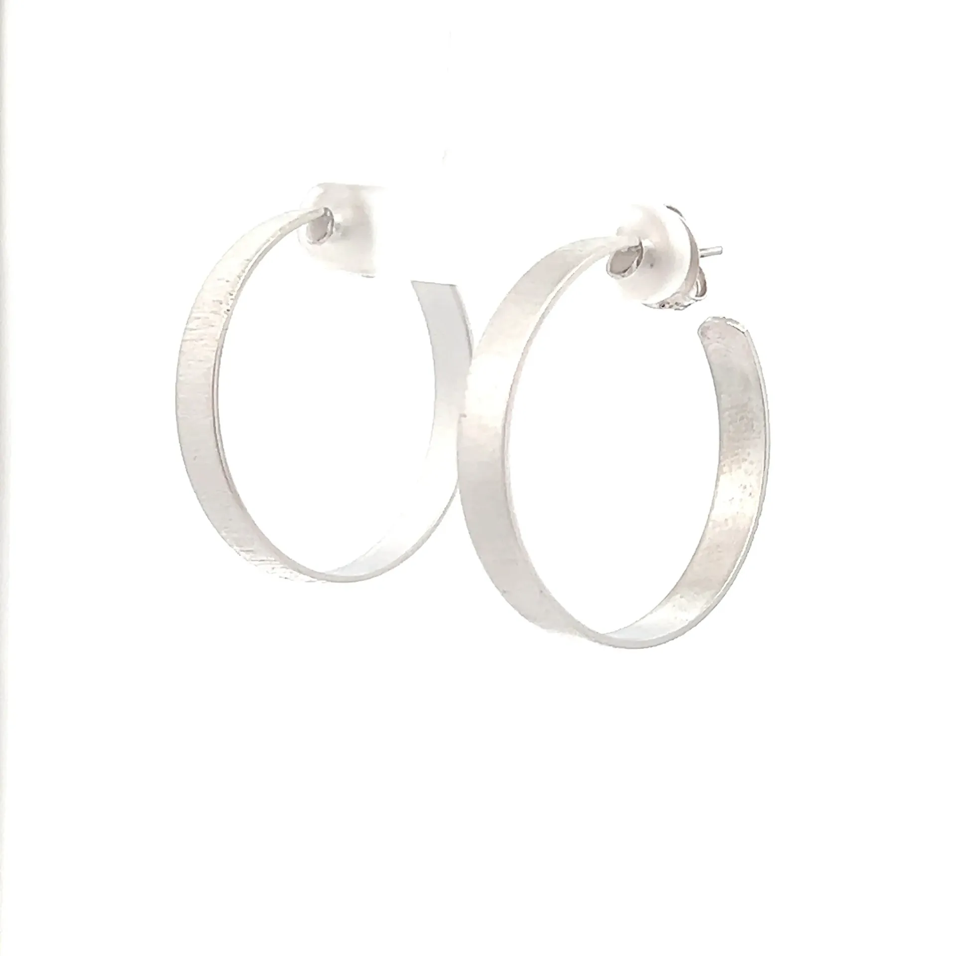 [HF003R] Hoops Large Rhodium Plated